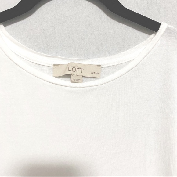 LOFT Crew Neck with Ruffle Sleeve Top - Picture 4 of 6